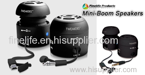 Black Portable Mini-boom Bass Speakers for iPod iPhone Laptop PC Mini SPEAKER