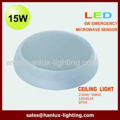 17W CE LED ceiling with microwave sensor