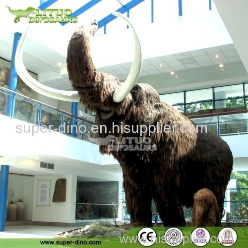 Exhibition Life Size Indoor Robot Animal Mammoth