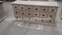 Fir lockers with shell becket and 18 drawers