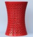 Ceramic carved red stool