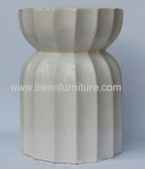 Antique white porcelain stool