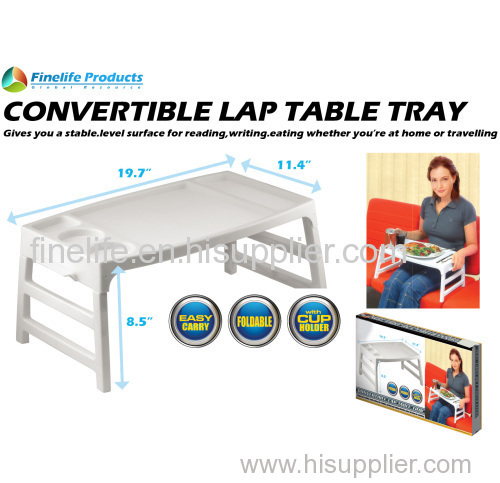 convertible lap table tray for commodity / plastic folding tray tables /dining table tray