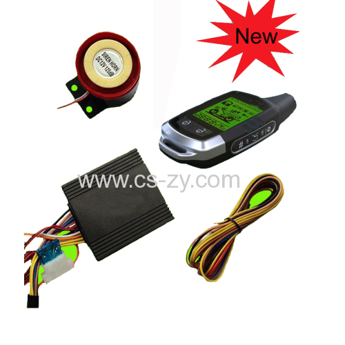 two way motorcycle alarm with 1pcs LCD screen remote