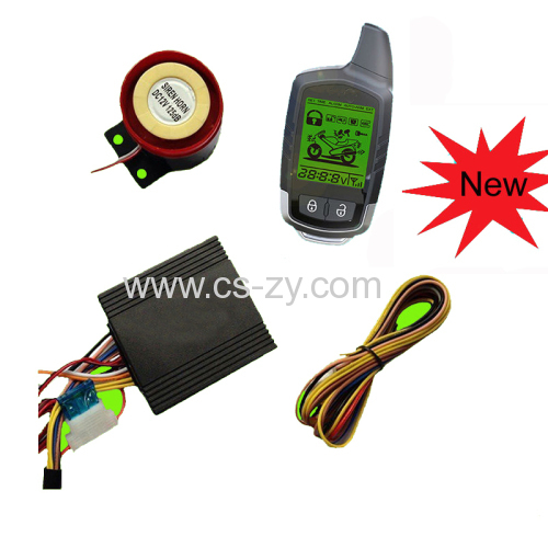 two way motorcycle alarm manual with LCD remote control