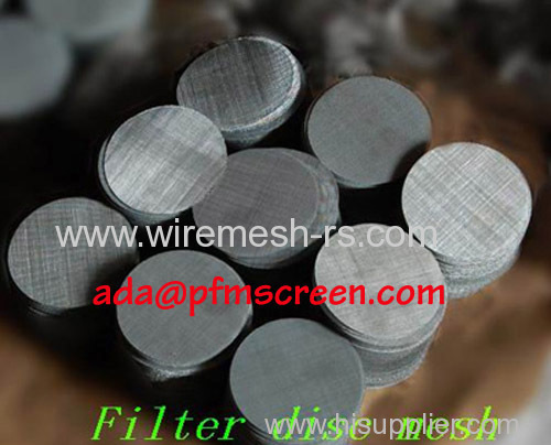 316L stainless steel filter mesh discs