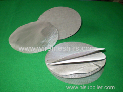 316L Stainless steel wire mesh filter discs