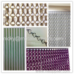 Decorative Metal Chain Fly Screen As Door Curtain