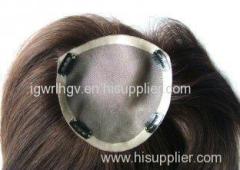 Light Brown Straight Swiss Lace Top Closure Toupee 8 Inch Chinese Human Hair