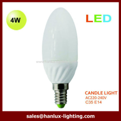 4W 320LM E14 base C35 TUV CE ROHS report LED bulb