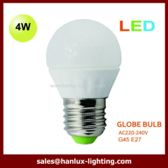 4W 320LM E27 base G45 TUV CE ROHS report LED globe light