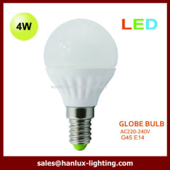 4W 320LM E14 base G45 TUV CE ROHS report LED lighting bulb