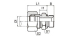 1CB-WD 1DB-WB carbon steel hydraulic fitting/adapter