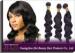 Long Wavy Remy Brazilian Virgin Human Hair Extensions Natural Black