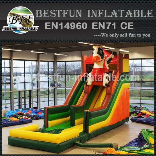 Animal cow inflable bouncy slide