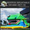 Inflatable crocodile slide combo