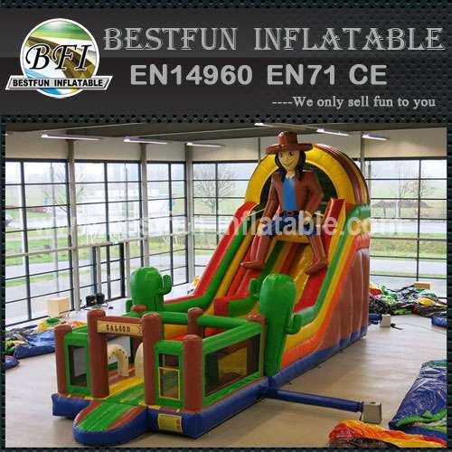 Western cowboy inflatable jumping slide