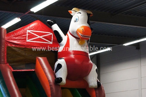 Animal cow inflable bouncy slide