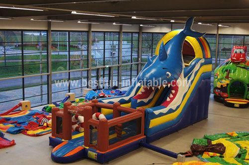 Commercial Inflatable Shark Slide for sale