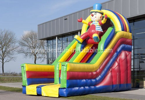 Factory price lovely inflatable clown slide