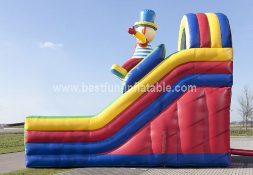 Factory price lovely inflatable clown slide