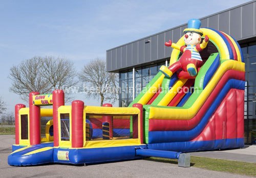 Factory price lovely inflatable clown slide