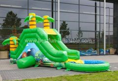 Functional inflatable jungle slide