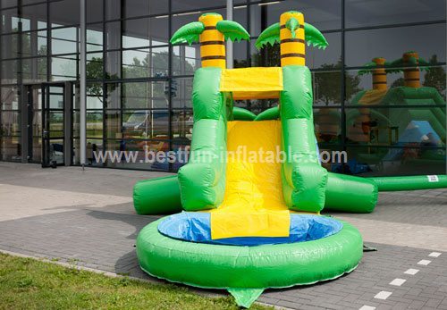 Functional inflatable jungle slide