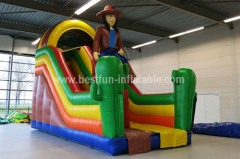 Western cowboy inflatable jumping slide