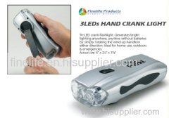 3 LED Hand Cranking Light/3 LED Hand Crank Light with charger