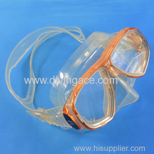 Professional silicone rubber swimming mask for diving