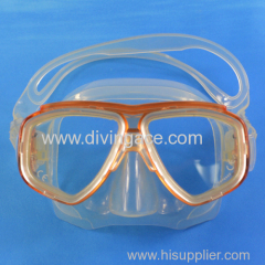 Professional silicone rubber swimming mask for diving