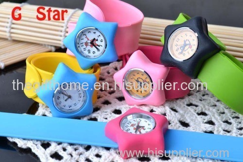 silicone star shape slap watch