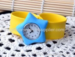 silicone star shape slap watch