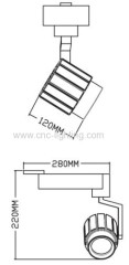 40W SHARP LED Track Luminaire(Dimmable)