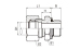 DIN bite type BSP thread stud ends with o-ring sealing adapters