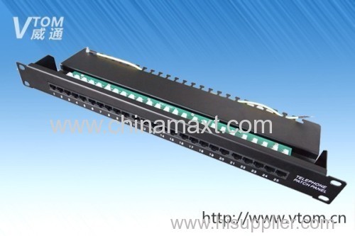 CAT3 UTP 25Port Voice Patch Panel China Manufacture High Quality