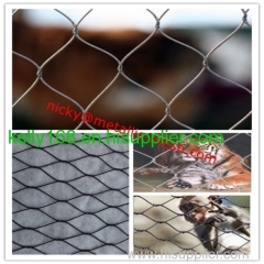 Stainless Steel Weather Resistant Wire Rope Zoo Mesh Netting