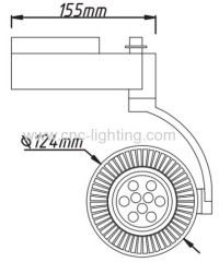 18W CREE LED Track Lamp(Dimmable)