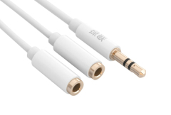 UGREEN Premium 3.5mm Male to 2 x 3.5mm Female Slim Stereo Splitter Cable