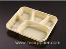 L215* W185mm Disposable plastic 5-compartments rectangular trays