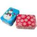 Red / Green Tin Cookie Containers / Printed Cartoon Rectangle Cans