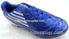 Custom White PU / Mesh / EVA / TPU Waterproof Anti Slip Cleats Men Indoor Soccer Shoes