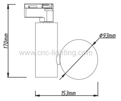 10W Bridgelux LED Track Light(Dimmable)