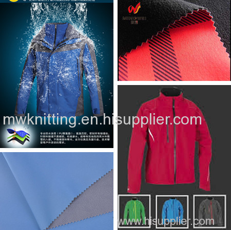 waterproof, windproof Zhejiang textile supplier TPU laminated softshell fabric for fire retardant workwear hunting wear,