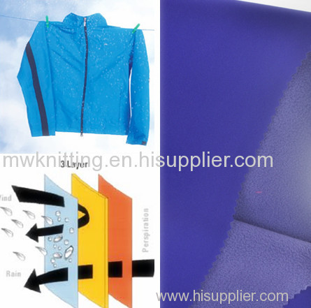 Oeko-tex certificated Zhejiang textile supplier TPU film softshell fabric for fire retardant workwear hunting wear