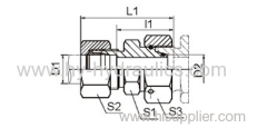 Metric male/female thread bite type tube adapter