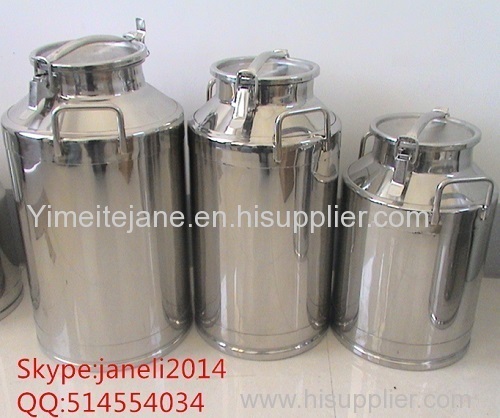 Stainless steel milk transportation cans buckets for dairy farmers 50liters