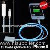 visible flowing EL led charging cable for samsung galaxy s5 , White / Black / Pink