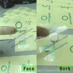 Custom Round transparent labels with foil stamping Clear stickers embossed with glossy foil Stamped self adhesive labels